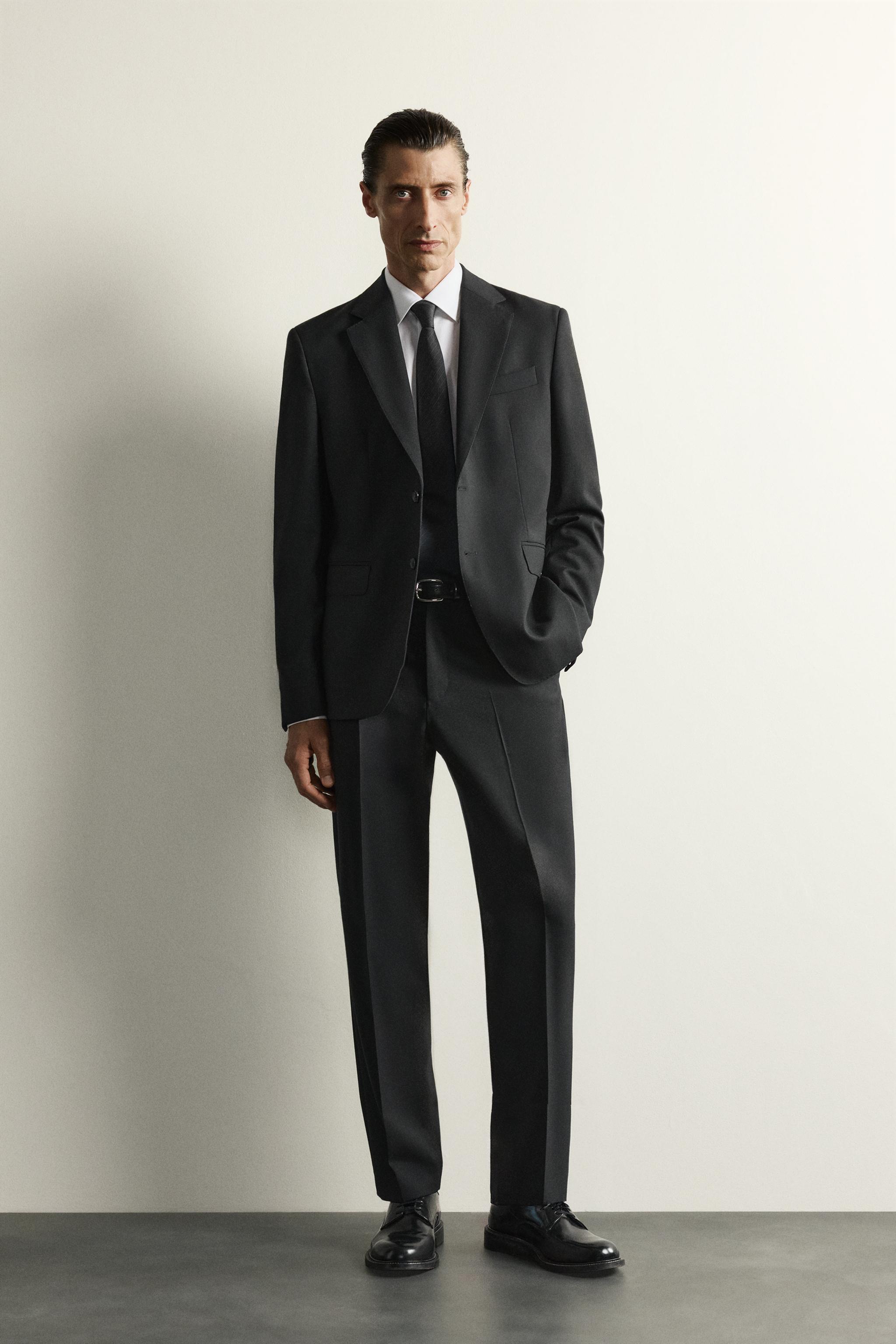 100% WOOL SUIT PANTS